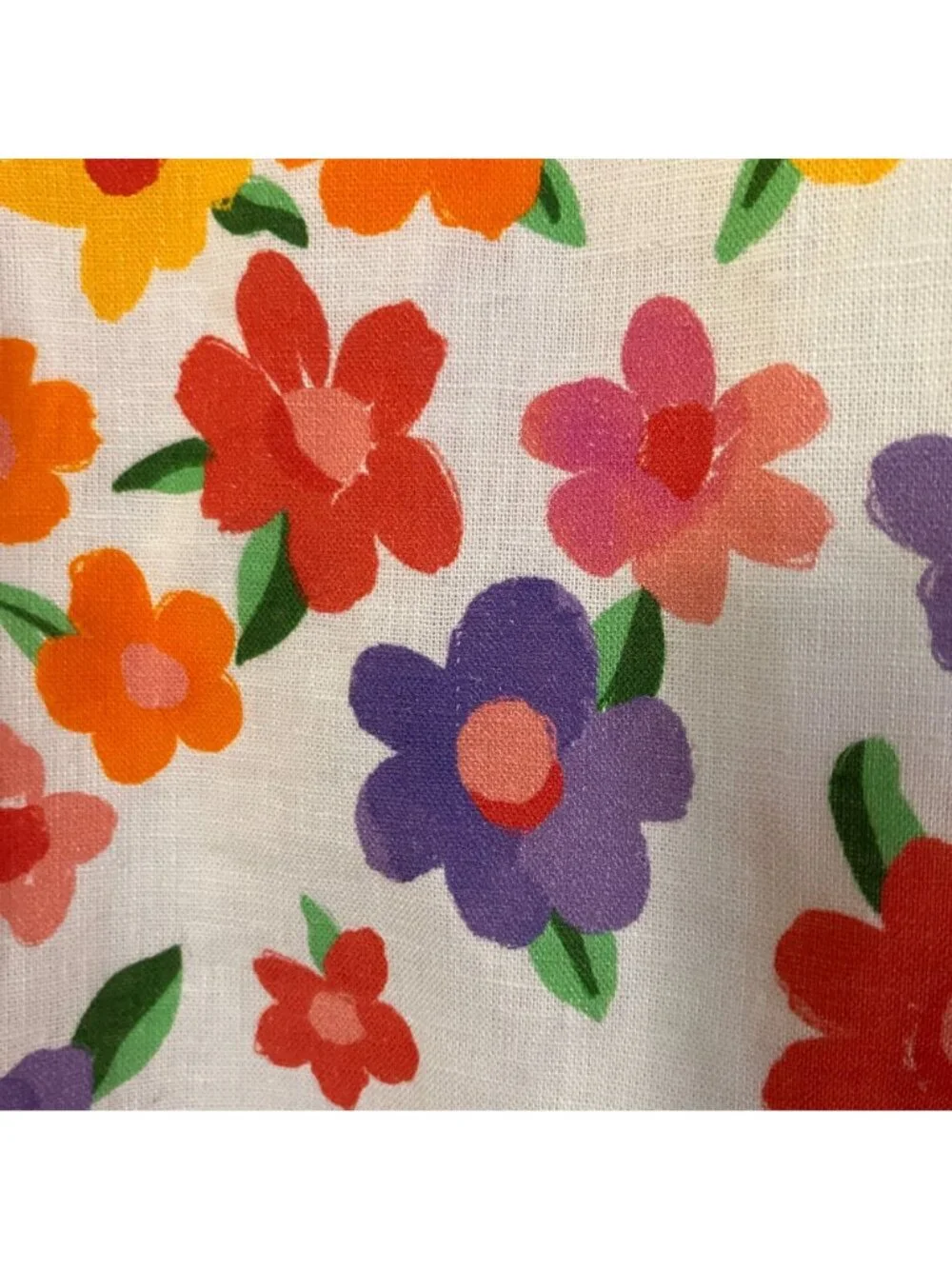 Peppermayo x Revolve Womens Floral Linen Bustier Tie Top Size 12 White SP NWT - Picture 8 of 12
